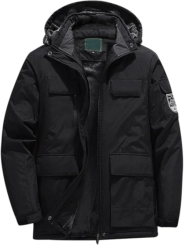Manteau d'hiver surdimensionné pour homme - Veste de ski chaude en laine pour l'extérieur - Combinaison de randonnée 5XL 9XL — Vetements ski
