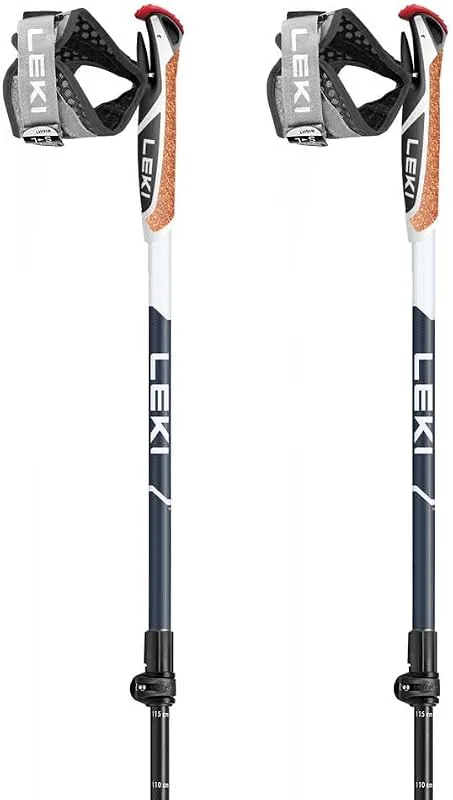 LEKI Smart Supreme bâtons, Bleu, 100-130cm — Equipement ski