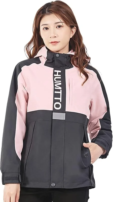 MU Veste de Ski Imperméable Femmes Manteaux D'Hiver Pour Les Femmes Neige Veste 3 En 1 Veste À Capuche Doublée Polaire Veste Snowboard Jacket Veste Tactique Avec Poches, Pink, Xxl — Vetements ski
