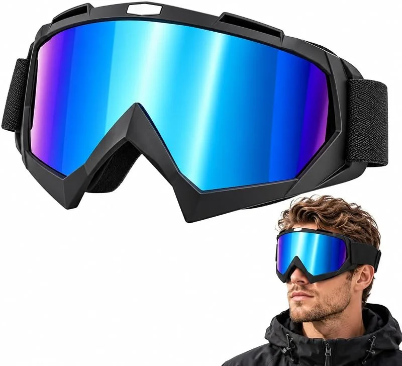 Lunettes de Moto Cross, Masque Moto Cross Lunettes Tout Terrain Homme Femme — Equipement ski