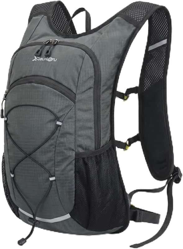 Sac de vélo VTT et randonnée Ultra-léger 20L – Confort, stabilité et Performance pour Toutes Vos Aventures en Plein air (Gris) — Equipement ski