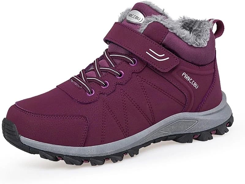 Bottes de Neige Femme Chaude Fourrées Bottes Hiver Femmes Imperméable Chaussures de Randonnée Femme Antidérapant — Equipement ski