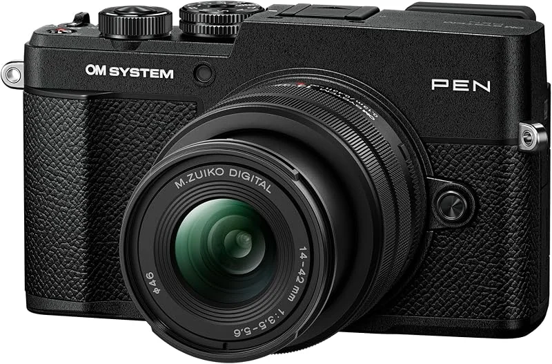 OM SYSTEM Pen Appareil Photo Hybride avec Objectif 14-42mm, Noir — Equipement ski