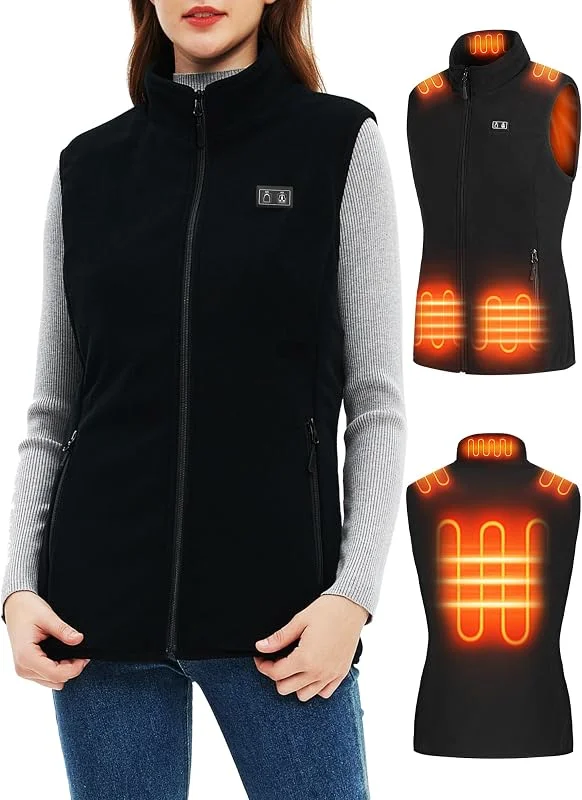 Gilet Chauffant Veste Chauffante Électrique Unisex, 6 Zones de Chaleur 3 Modes de Chauffage, Batterie 7, 4V 16000mAh Incluse, Coupe‑vent Déperlant pour Sports d’Hiver et Plein Air — Vetements ski