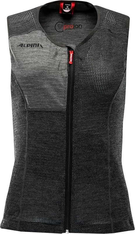Alpina PROLAN Women Vest - Protection Dorsale Durable, Respirante et réglable Individuellement en Laine de Mouton pour Femme — Equipement ski