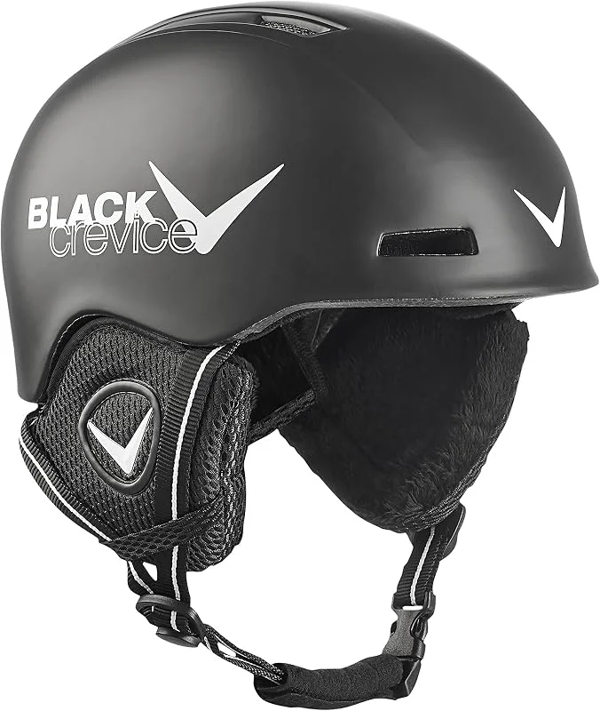 BLACK CREVICE Casque de Ski pour Enfants Stubai I Casque au Design Sportif en différentes Couleurs I Casque de Ski Anti-Chocs pour Filles & garçons I Casque de Ski Respirant I Taille Ajustable — Equipement ski