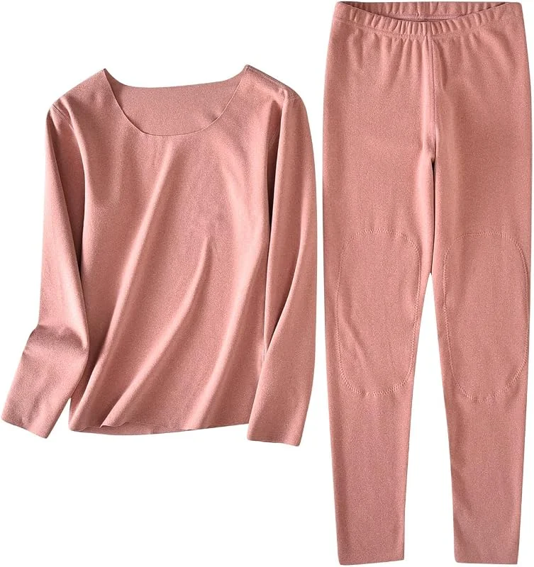 Ensemble de sous-vêtements thermiques pour femme - Sous-vêtements chauds avec intérieur en polaire - Sous-vêtements ultra légers - Sous-vêtements fonctionnels - Col en U - Sous-vêtements de ski — Vetements ski
