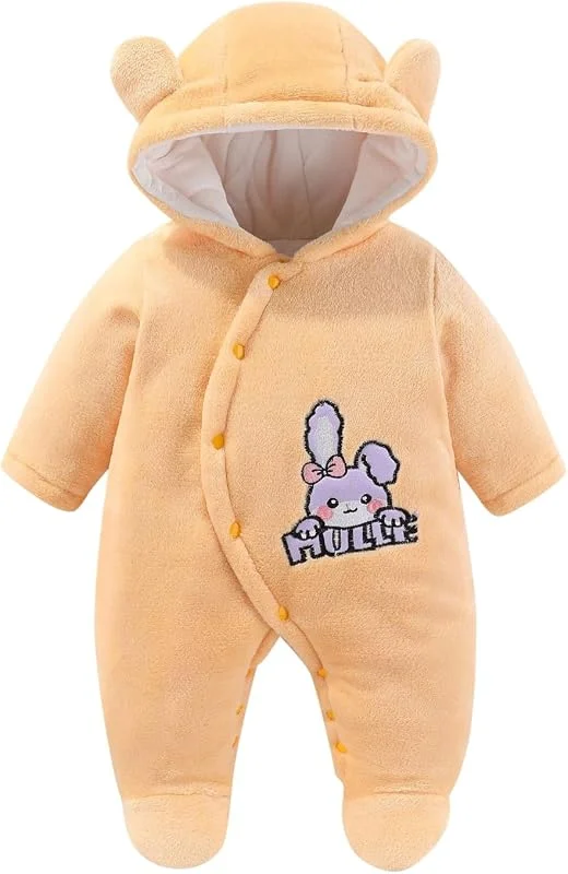 Combinaison De Neige Bébé Fille Épais Pied Barboteuse Avant S'Enclenche Vêtements D'Extérieur Mignon Nouveau-Né Infantile Combinaison Vestes De Ski Garçons Combinaison Ski Garcon — Vetements ski