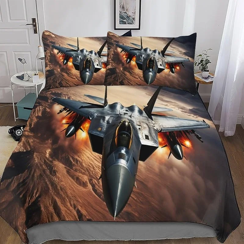 Bataille Housse De Couette avec Taie d'oreiller Parure De Lit pour Toutes Les Saisons Microfibre Ensemble Housse Couette Double (200x200cm) — Equipement ski