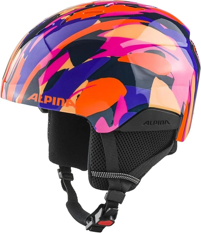 ALPINA Unisexe - Enfants, PIZI Casque de Ski, Pink-Orange Blue Gloss, 46-51 cm — Equipement ski