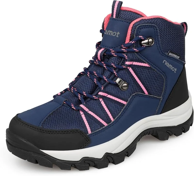 riemot Chaussures de Randonnée Femme Légères Chaussures de Marche Montantes Respirantes Antidérapantes Confort Amorti pour Trekking Sport Marche Camping Protection Outdoor — Equipement ski