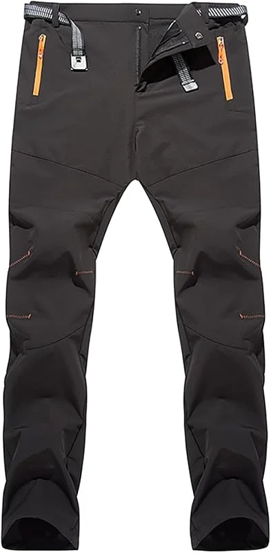 Pantalon de ski imperméable pour homme - Softshell - Taille extensible - Coupe-vent - Chaud - Isolé - Pantalon cargo léger avec poches zippées - Pour la marche, la pêche, la randonnée — Vetements ski