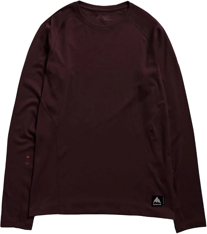 Burton - T-shirt Thermique Merino Blend Midweight Crew Bear Hug Brown Homme - Homme - Marron — Vetements ski