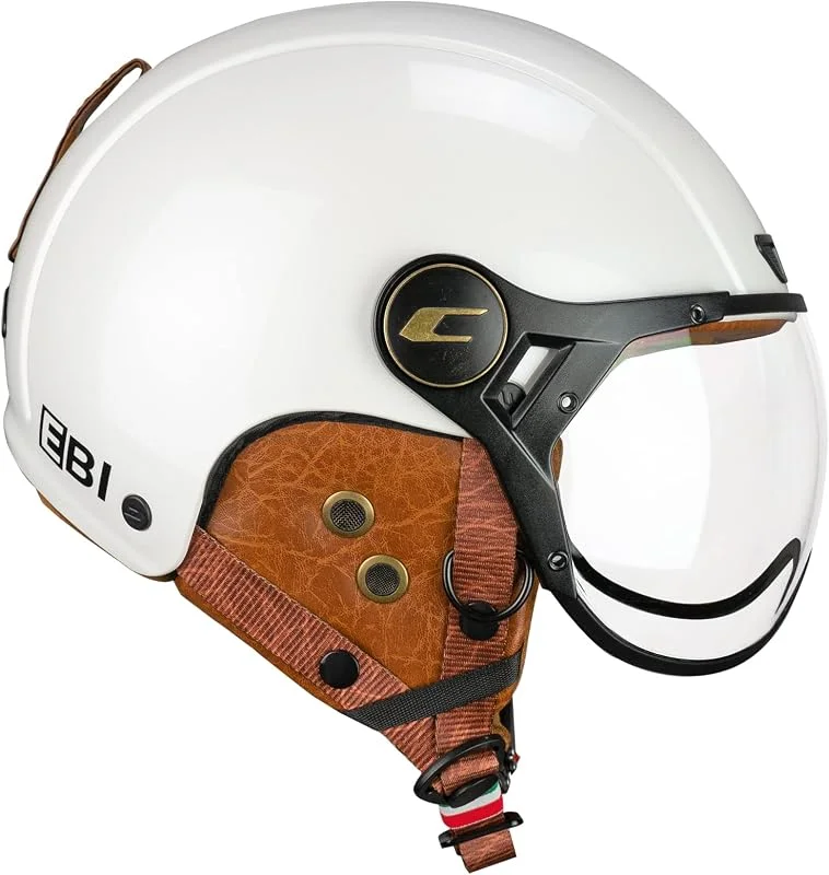 CGM Casque de vélo, Ski, e-Bike, 801V EBI Vintage, Blanc nacré, M (57-58 cm) — Equipement ski