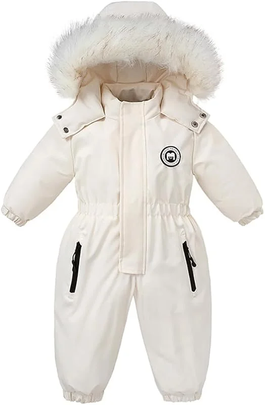 Bébé Filles Habits de Neige Barboteuse Enfant Imperméable Combinaison Vestes de Ski Garçons Toison Manteau Coupe-Vent Vêtements D'Extérieur — Vetements ski