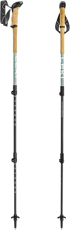 LEKI Makalu Lite Bâtons de Randonnée Homme & Femme, bâtons de Trekking légers et réglables en Aluminium (90-135cm) avec rondelle de Trekking — Equipement ski