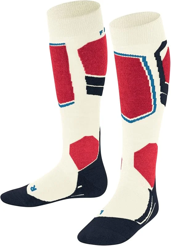 FALKE mixte enfant SK4 chaussettes de ski rembourrage léger anti-ampoule fines respirantes séchage rapide régulation climatique anti-odeur laine fil fonctionnel 1 paire — Equipement ski