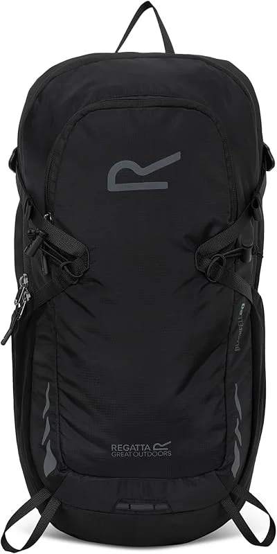 Regatta Blackfell Sac à dos réfléchissant avec cadre en métal Idéal pour la marche, la randonnée, le camping et le trekking 20 l, Noir, M, Décontracté — Equipement ski