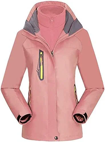 MU Veste de ski imperméable pour femme Veste de ski imperméable pour femme Outdoor Coupe-vent isolé Snowboard Veste de pluie Mountain Windbreaker Winter, Rose, *-Grand — Vetements ski