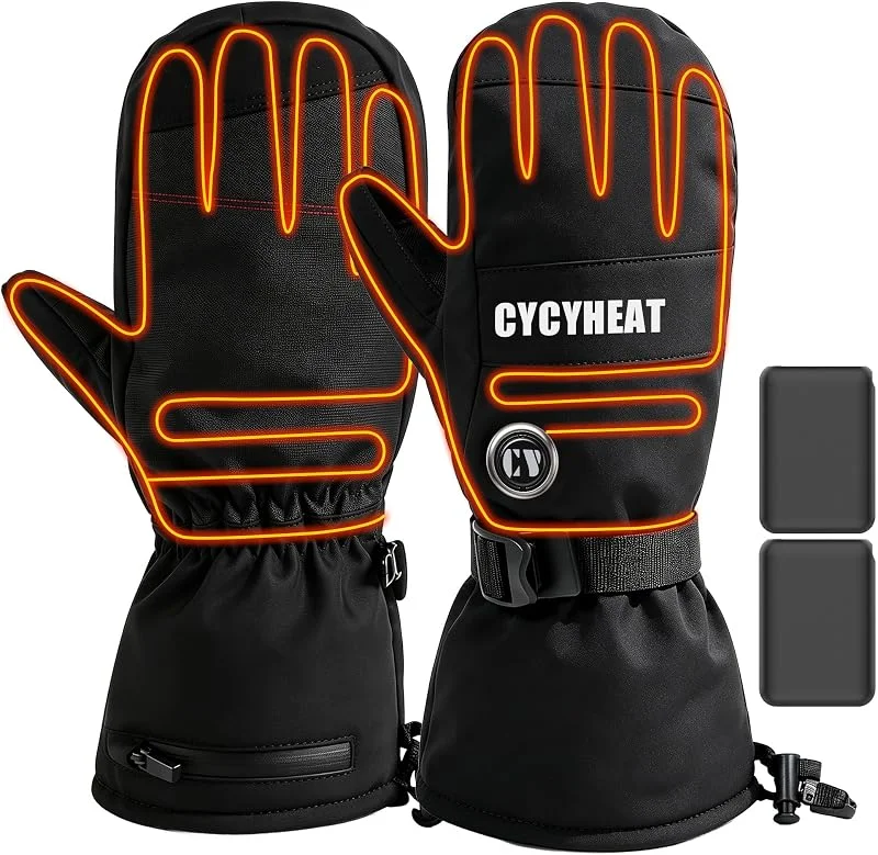 Gants de ski chauffants pour garçons et filles, gants imperméables — Vetements ski