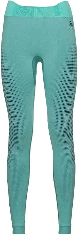 Odlo Performance Warm Eco Big Logo Bottom Long Collant de Course Femmes Black - New odlo Graphite Grey — Vetements ski