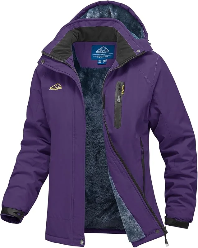 YSENTO Veste d'hiver imperméable pour femme - Veste softshell - Doublure chaude - Coupe-vent - Veste de snowboard d'extérieur — Vetements ski