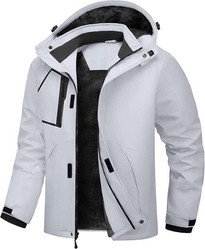Veste de Ski Homme Imperméable Polaire Coupe-Vent Manteau Chaud — Vetements ski