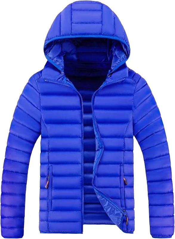 ZDJSWJ Hommes doudoune légère chaude imperméable à l'eau chaude hiver doudoune épaissie et moelleuse coupe - vent veste à capuche — Vetements ski