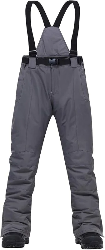 Pantalon fonctionnel pour homme et femme avec bretelles amovibles, protection des bords et jupe pare-neige, pantalon de ski imperméable et coupe-vent, pantalon d'hiver unisexe pour femme — Vetements ski