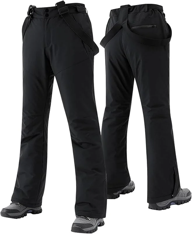 Pantalon de ski pour femme - Pantalon de snowboard - Pantalon de randonnée - Avec bretelles - Pantalon de neige - Pantalon d'extérieur imperméable - Salopette thermique - Camping - Neige — Vetements ski