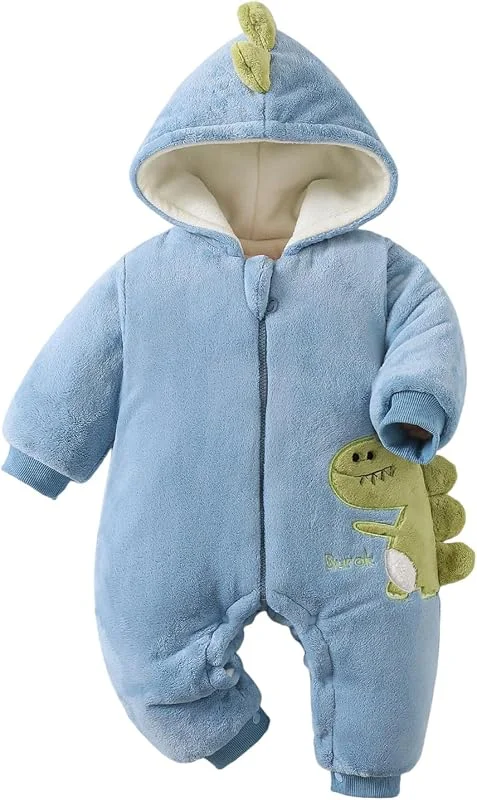 Combinaison Neige Bébé Fille Garçon Hiver Doudoune Manteau Barboteuses À Capuche Combi Bébé Avec Pieds En Molleton Bébé Fille Barboteuse Combinaison Salopette Manteau Enfant Garcon — Vetements ski