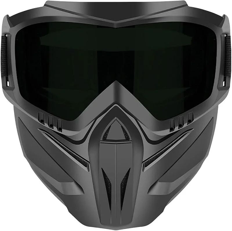 Masque de protection anti-buée coupe-vent avec lunettes amovibles — Equipement ski