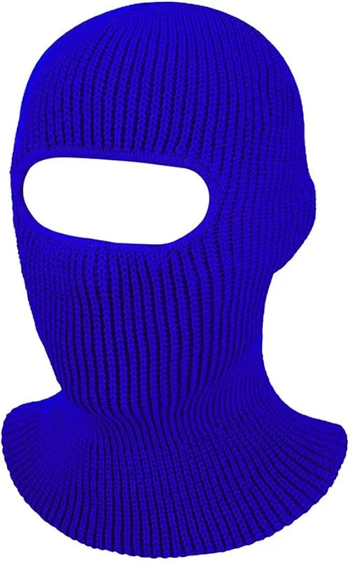 Masque facial créatif 2 en 1 - Couleur unie - Tricot thermique - Pour ski - Cagoule d'extérieur par temps froid — Vetements ski