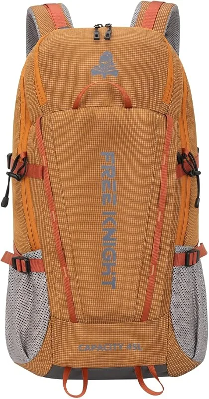 Bseash Sac à dos imperméable de 45 L avec housse de pluie, sac à dos de voyage pour escalade, ski, cyclisme — Equipement ski