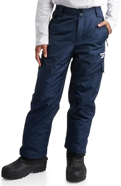 Reebok Pantalon de neige pour garçon – Pantalon de snowboard imperméable lourd avec poches cargo, guêtres de neige – Pantalon de ski pour garçons (4-20) — Vetements ski