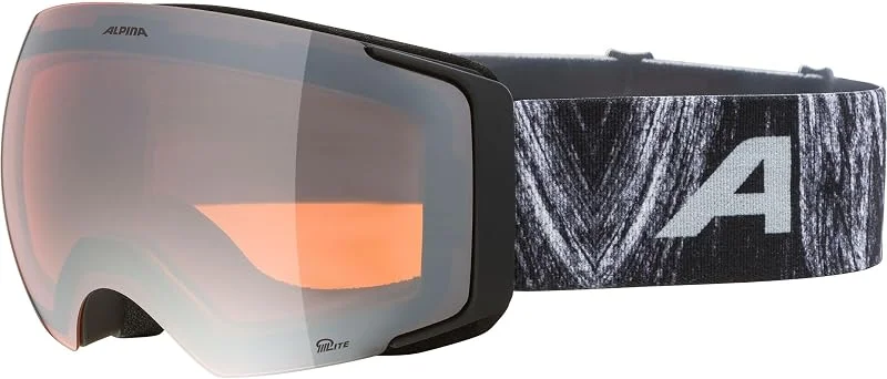 ALPINA FALERA MAG Q-LITE – masque de ski OTG avec verres miroités et amélioration des contrastes, système de verres interchangeables et protection UV 100%, pour adultes — Equipement ski