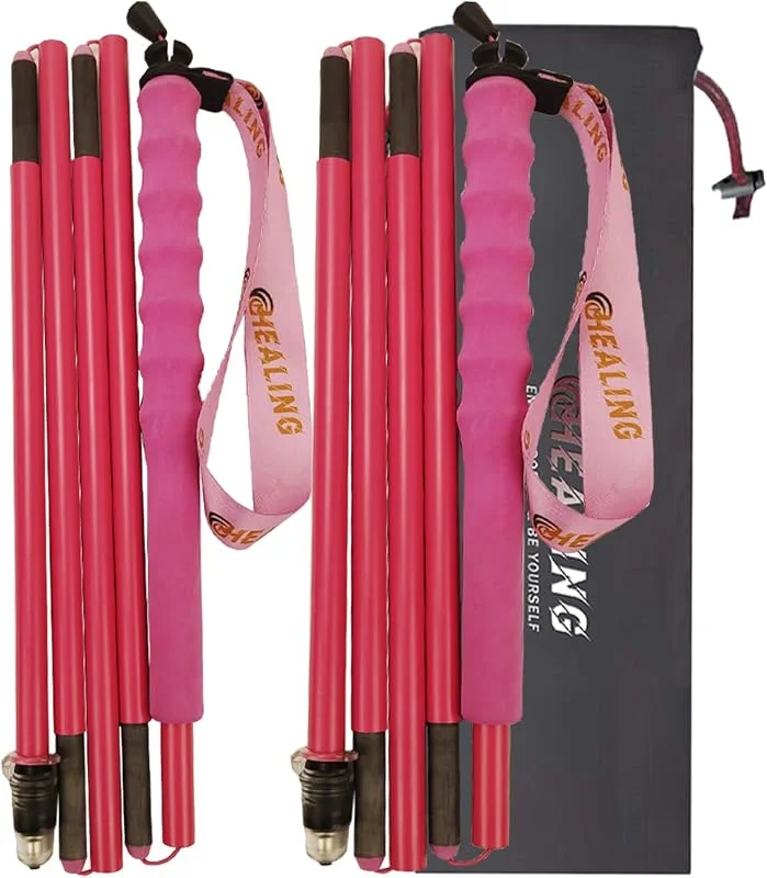 OKHEALING Bâtonnets de randonnée en fibre de carbone à haute résistance 1 paire, pliables en 5 sections, légers et robustes, adaptés pour la randonnée, la randonnée et l'alpinisme — Equipement ski