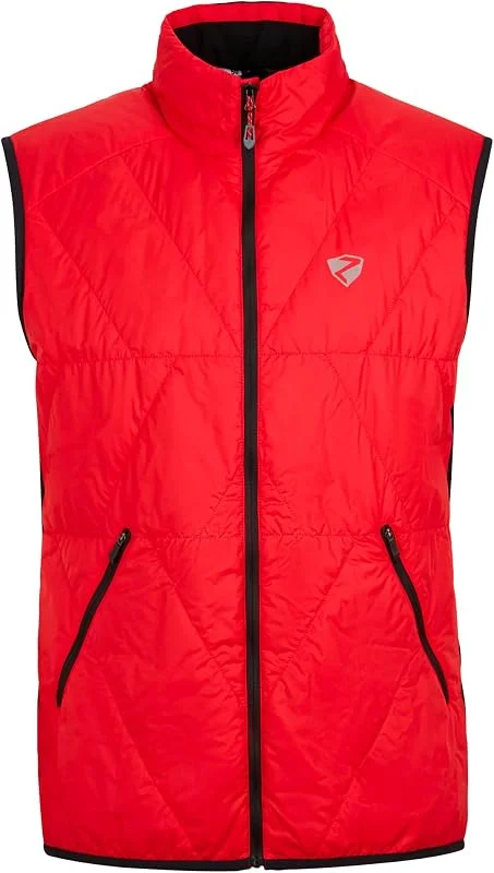 Ziener Nario-z Primaloft Gilet de Ski Hybride Softshell Coupe-Vent et imperméable, Rouge, 52 Homme — Vetements ski