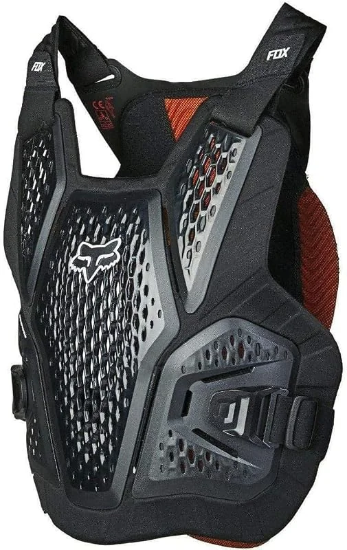Fox Racing Raceframe Impact SB, CE D3O – Protection Dorsale Motocross – Gilet de Protection D3O – Plastron Offroad – Ajustement réglable – Système de Ventilation – Noir, Taille: L, XL — Equipement ski