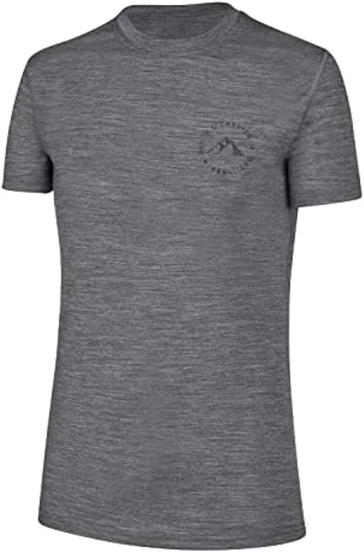 Black Crevice T-Shirt mérinos Femme I T-Shirt mérinos de Haute qualité I 70% Laine mérinos & 30% Polyester (PES) I T-Shirt mérinos Femme thermorégulateur I T-Shirt sans mulesing Femme — Vetements ski