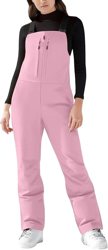 Generisch Salopette de snowboard isolée pour femme - Salopette d'hiver chaude pour temps froid - Avec jupe pare-neige (S) — Vetements ski