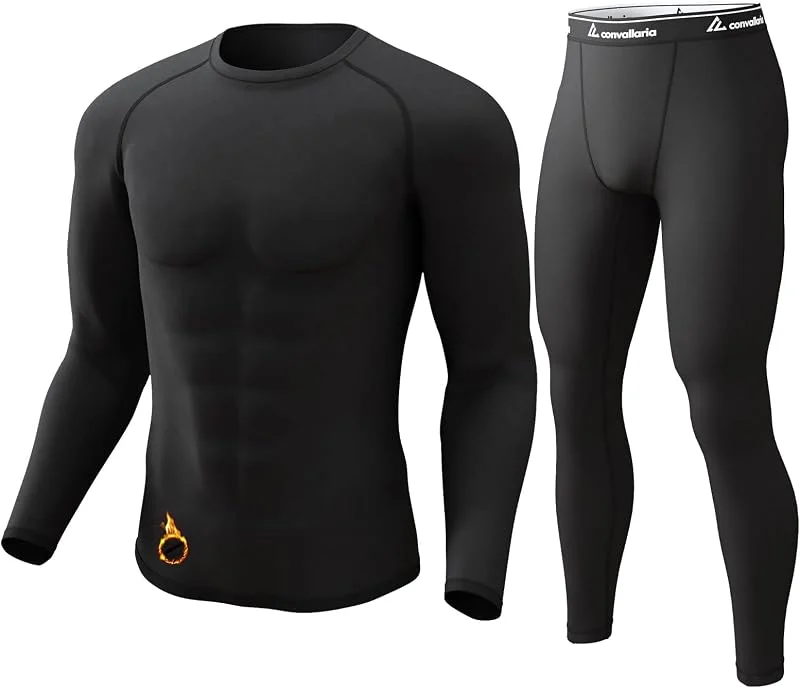 sous-vêtements Thermiques pour Hommes, sous-vêtements Fonctionnels thermoactifs Respirants, sous-vêtements de Ski en Polaire intérieure, Ensemble de sous-vêtements Thermiques Doux — Vetements ski