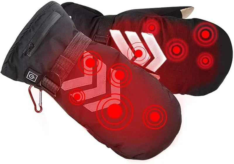 CHEWYNP Gants Chauffe-Mains, Gants Chauffants électriques 3 Gants de Ski à écran Tactile réglables en température pour Hommes Femmes — Vetements ski