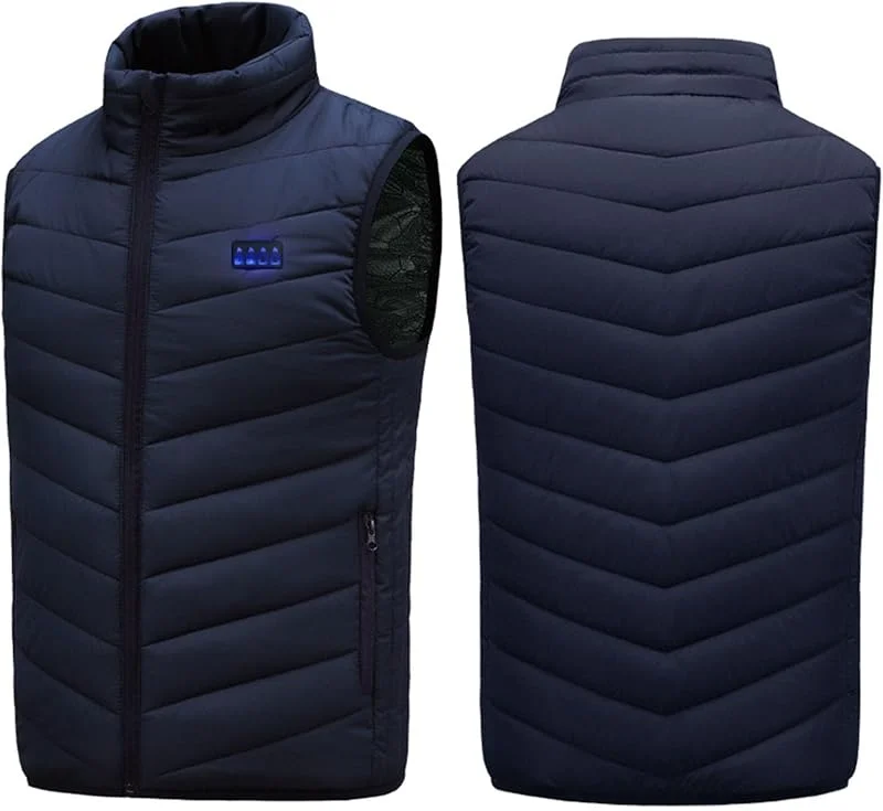 Veste Chauffante Pour Homme Et Femme Gilet Tres Chaud Manteau Hiver Doudoune Chauffant Sans Manche 3 Niveaux De Chaleur Ski En Plein Air Randonnée Extérieur Sport — Vetements ski