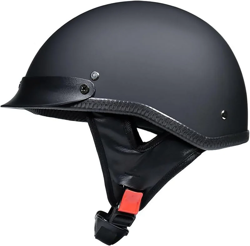 Casque Moto Jet Rétro Homologué ECE, Bol Vintage Léger 850g avec Doublure Respirante pour Scooter Custom Cruiser Cafe Racer Homme Femme — Equipement ski