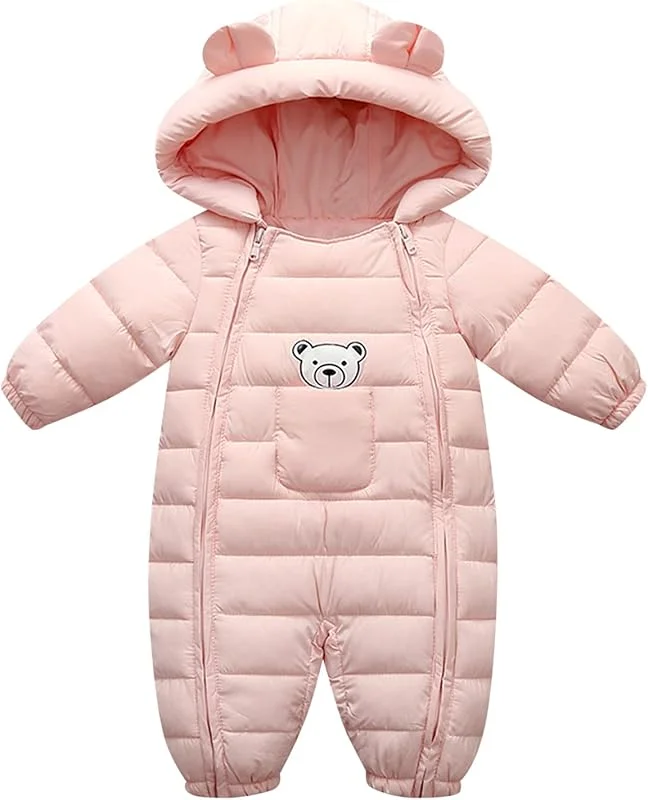Bébé Polaire Combinaison De Neige Doudoune Manteau Barboteuses À Capuche Vêtements D’Extérieur Pour Garçons Filles Combinaison Vestes De Ski Garçons Combinaison Enfant Hiver — Vetements ski
