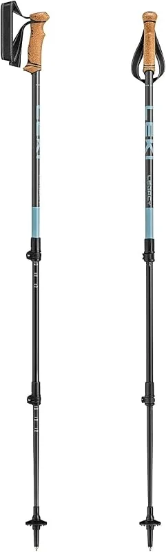 LEKI Legacy Bâtons de randonnée pour Homme et Femme, Bâtons de Trekking réglables en Aluminium (110-145 cm) avec Plateau de Trekking — Equipement ski