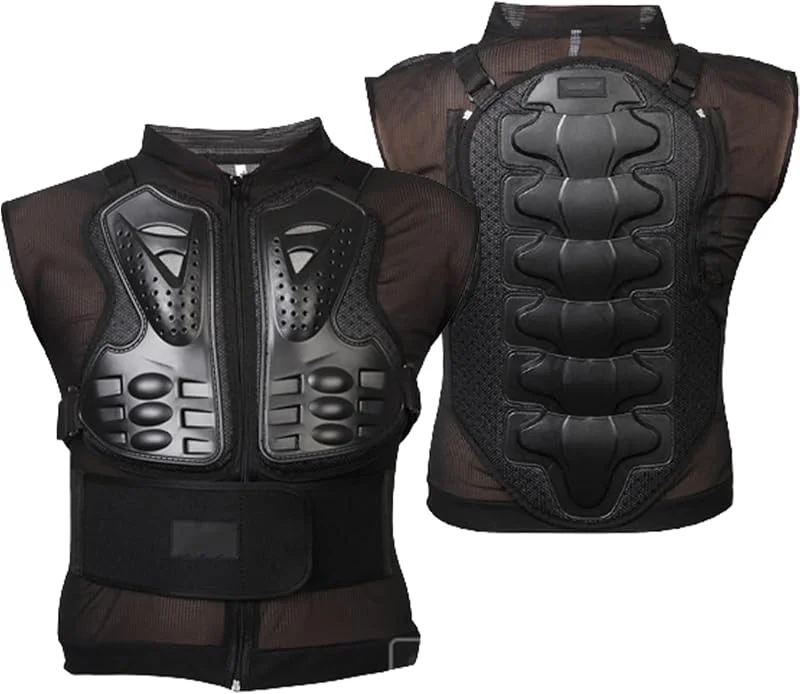 Moto Armure Poitrine Protection du Dos Coussinets de Protection Respirant Ski Skating Gear Guard Équitation Vestes sans Manches — Equipement ski