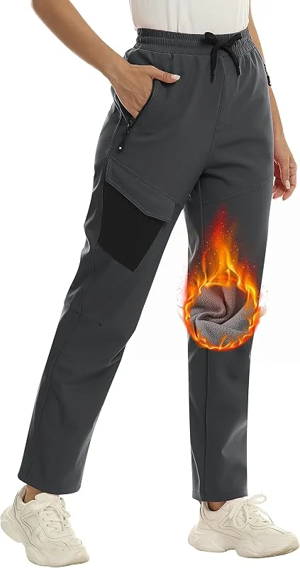 Pantalon Ski Femme Hiver Imperméable Pantalon Randonnée Thermique Pantalon Sports d'hiver — Vetements ski