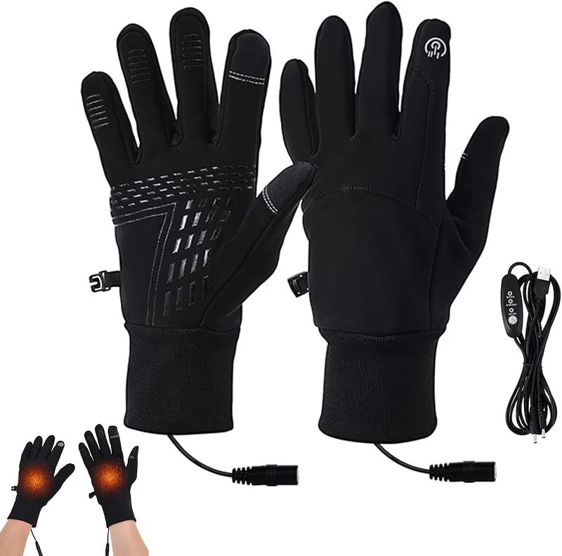 Gants chauffants USB pour homme, ski, niveaux de température de 45 °C — Vetements ski
